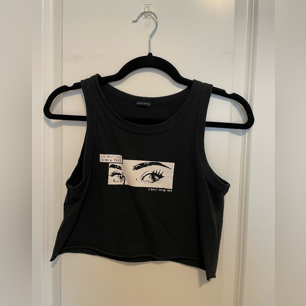 Brandy Melville black cropped tanks top